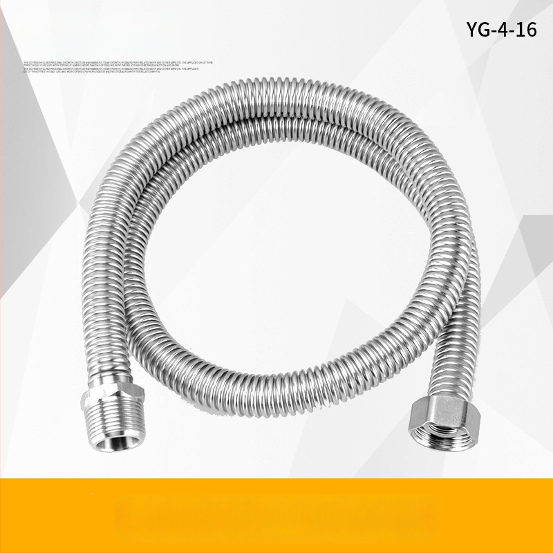 304 ανοξείδωτος εύκαμπτος σωλήνας εισόδου με εσωτερικές και εξωτερικές βίδες για παροχή νερού σε θερμοσίφωνα και WC; 1,6 MPa πίεση, 100°C μέγ. θερμοκρασία