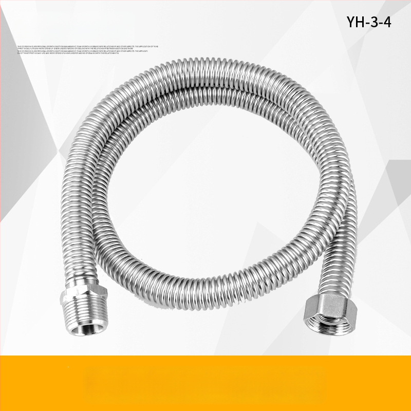 304 ανοξείδωτος εύκαμπτος σωλήνας εισόδου με εσωτερικές και εξωτερικές βίδες για παροχή νερού σε θερμοσίφωνα και WC; 1,6 MPa πίεση, 100°C μέγ. θερμοκρασία