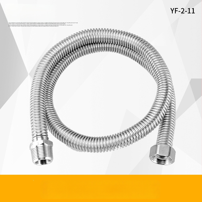 304 ανοξείδωτος εύκαμπτος σωλήνας εισόδου με εσωτερικές και εξωτερικές βίδες για παροχή νερού σε θερμοσίφωνα και WC; 1,6 MPa πίεση, 100°C μέγ. θερμοκρασία