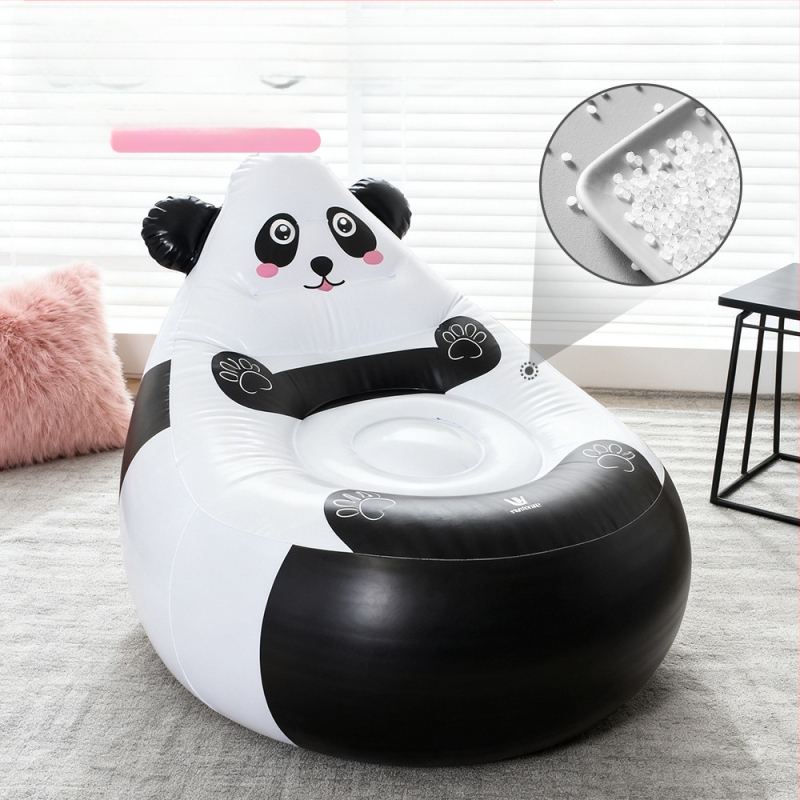 Felfújható kanapé, könnyen hordozható, PVC plüss bevonattal, gyerekeknek, Ktsf modell