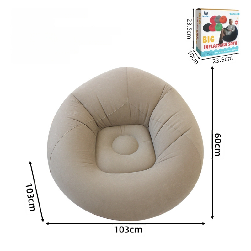 Felfújható kanapé, könnyen hordozható, PVC plüss bevonattal, gyerekeknek, Ktsf modell