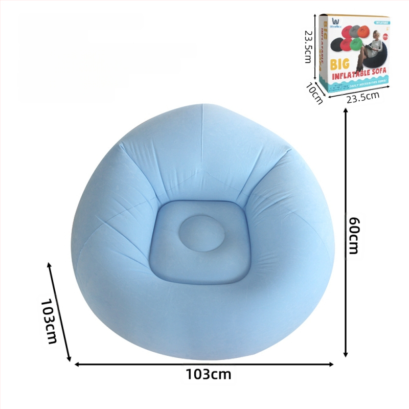Felfújható kanapé, könnyen hordozható, PVC plüss bevonattal, gyerekeknek, Ktsf modell