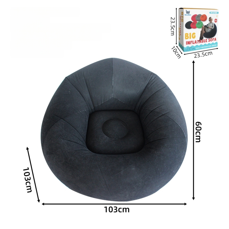 Felfújható kanapé, könnyen hordozható, PVC plüss bevonattal, gyerekeknek, Ktsf modell