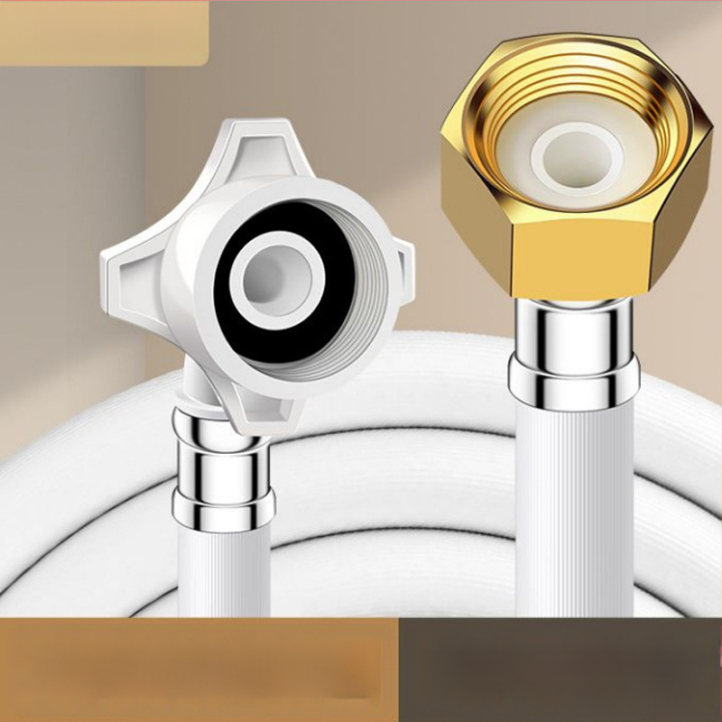 Νέος σωλήνας εισόδου νερού για πλυντήριο ρούχων – ανθεκτικός σε εκρήξεις, παχύ PVC, σύνδεσμος από ανοξείδωτο ατσάλι, περιστρεφόμενη εγκατάσταση, μοντέλο Xyj077, μάρκα SY