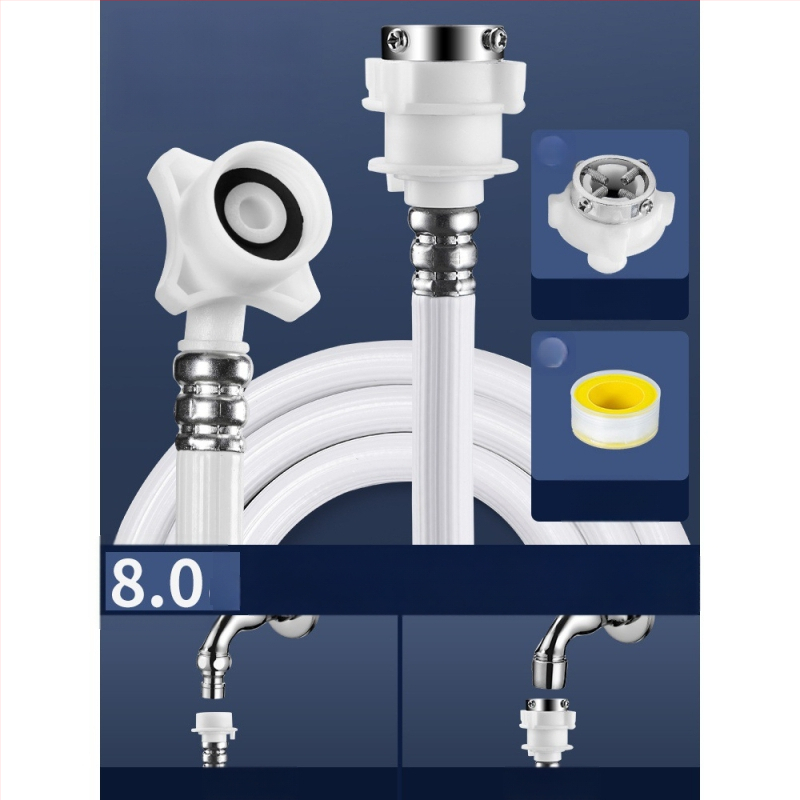 Εκρηξιοπροστατευμένος εκτεταμένος σωλήνας παροχής νερού πλυντηρίου, PVC, μοντέλο 004, φορητή σύνδεση, θερμοκρασία λειτουργίας 180°C