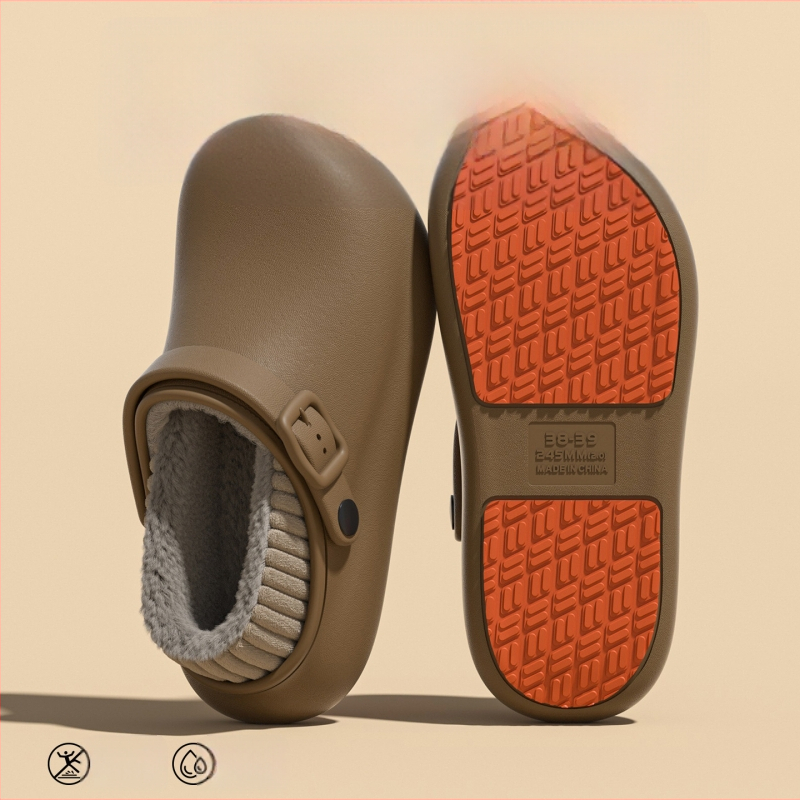 Ανδρικές και γυναικείες χειμερινές παντόφλες με αντιολισθητική, αδιάβροχη PU επάνω και PU σόλα, παχιά κατασκευή