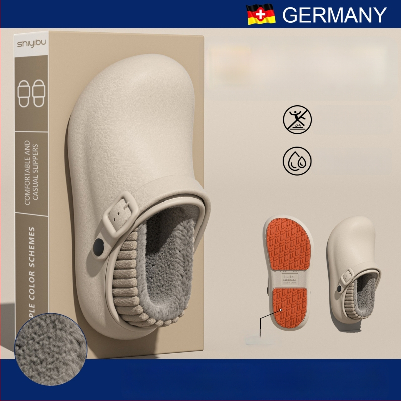 Ανδρικές και γυναικείες χειμερινές παντόφλες με αντιολισθητική, αδιάβροχη PU επάνω και PU σόλα, παχιά κατασκευή