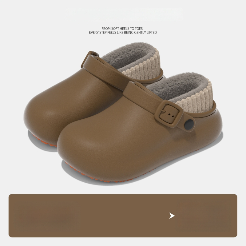 Ανδρικές και γυναικείες χειμερινές παντόφλες με αντιολισθητική, αδιάβροχη PU επάνω και PU σόλα, παχιά κατασκευή