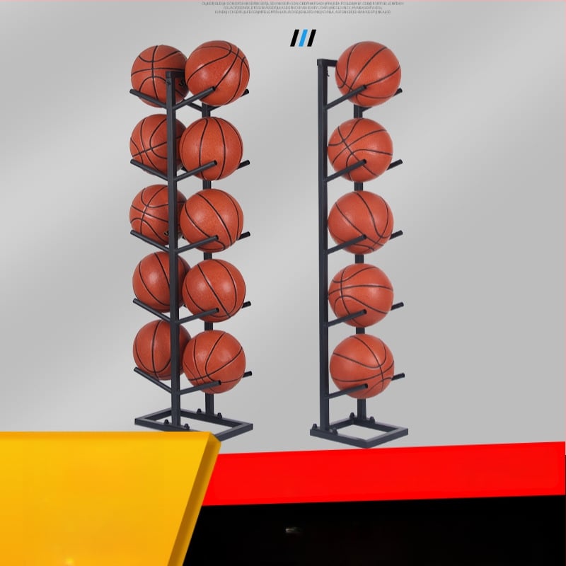 Stativ pentru mingi de baschet, fotbal și volei — structură din oțel, 6 kg, marca Conant, etichetă privată licențiată.