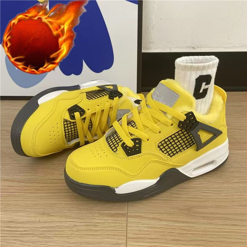 Μπάσκετ παπούτσια για τον χειμώνα, επάνω μέρος από τεχνητό PU, σόλα PU, κορδόνια, στυλ χαλάρωση/άσκηση, unisex.