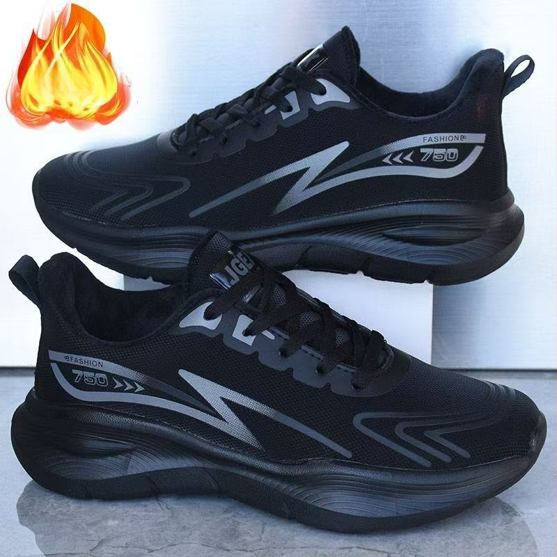 Ανδρικά χειμωνιάτικα αδιάβροχα ζεστά ελαφριά παπούτσια για τρέξιμο – αντιολισθητική σόλα και κορδόνια