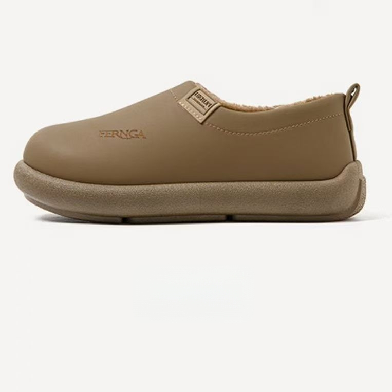 Unisex Χειμερινές Παντόφλες για το Σπίτι με PU Επάνω, EVA Σόλα, Φλίς Επένδυση, Αντιολισθητικές, Παχύτερες