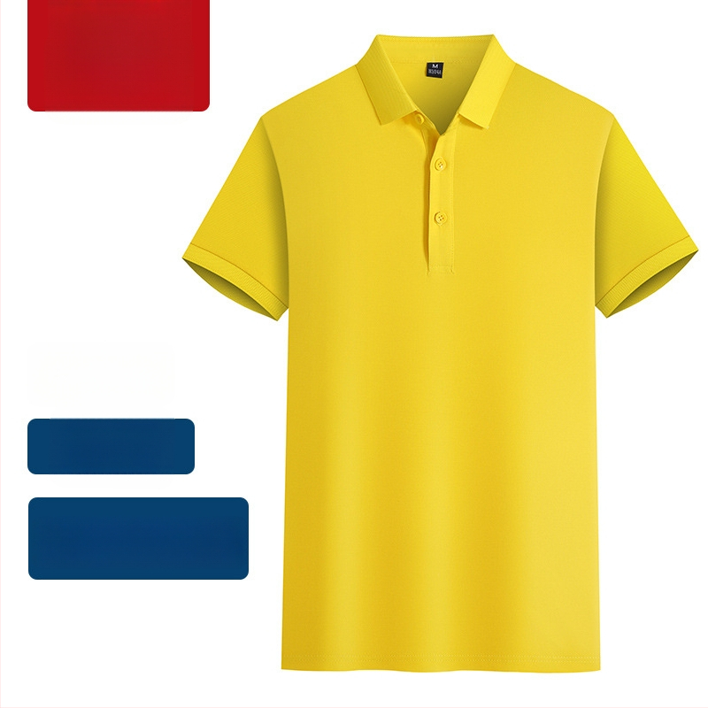 Polokošeľa z mercerizovanej bavlny pre pracovnú uniformu, s vyšitým logom, krátke rukávy, priedušná a odvádzajúca vlhkosť látka.