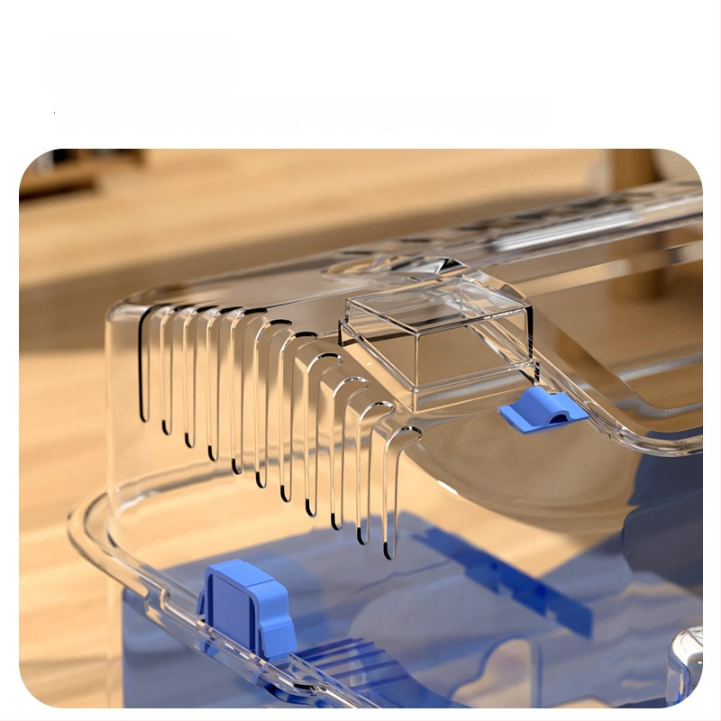 Ακρυλικό κλουβί για χάμστερ, κατάλληλο για όλες τις εποχές, διακοσμητική διαμόρφωση του περιβάλλοντος (Ακρυλικό; Για χάμστερ; Για όλες τις εποχές; Διακοσμητική διαμόρφωση περιβάλλοντος)