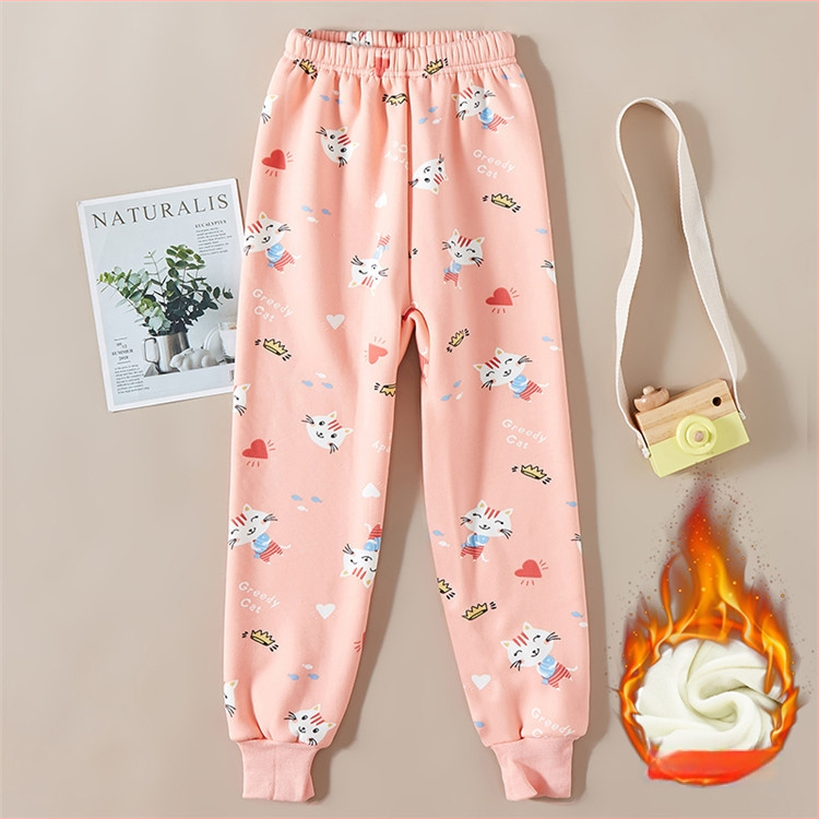 Παιδικά παντελόνια με φλίς για ζεστασιά, επένδυση, ύφασμα Milk Silk, 95% πολυεστέρας, φθινόπωρο-χειμώνα