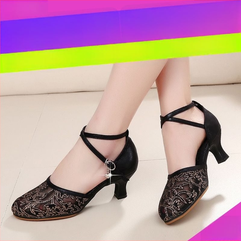 Lanxuan ženske latino plesne cipele, visoka peta, meka potplata, za društvene plesove