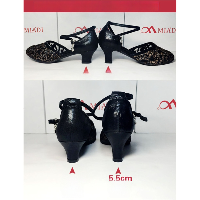 Lanxuan ženske latino plesne cipele, visoka peta, meka potplata, za društvene plesove