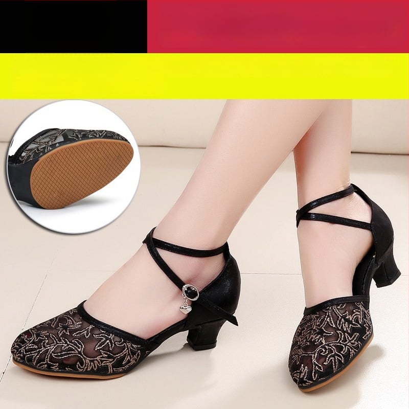 Lanxuan ženske latino plesne cipele, visoka peta, meka potplata, za društvene plesove