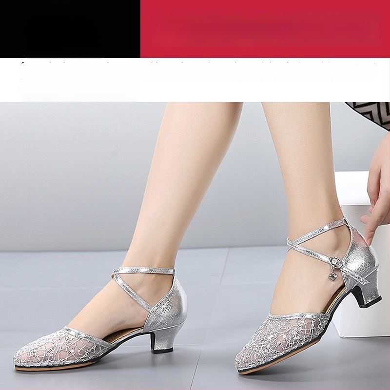 Lanxuan ženske latino plesne cipele, visoka peta, meka potplata, za društvene plesove