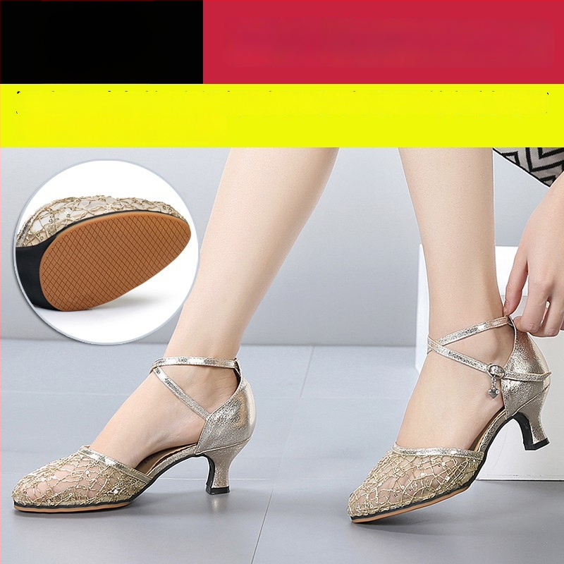 Lanxuan ženske latino plesne cipele, visoka peta, meka potplata, za društvene plesove