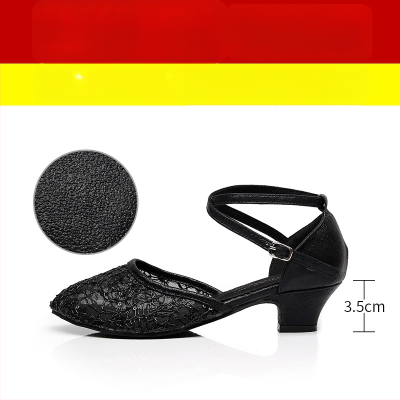 Lanxuan ženske latino plesne cipele, visoka peta, meka potplata, za društvene plesove