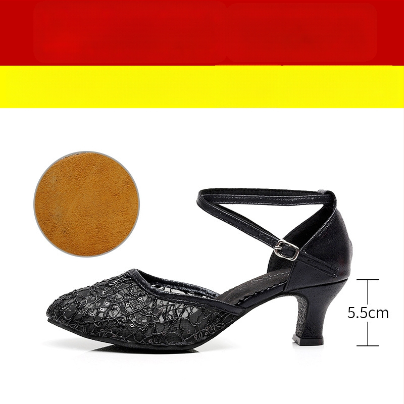 Lanxuan ženske latino plesne cipele, visoka peta, meka potplata, za društvene plesove