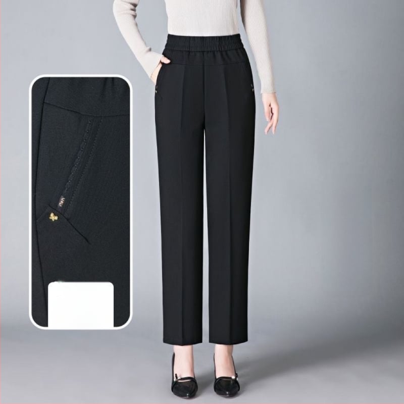 Rovné nohavice z vlneného materiálu, Shanlidi, štýl Diamond, Royal Sister (Voľnočasové nohavice; Materiál: vlna; Štýl: Diamond, Royal Sister; Typ: Rovné nohavice; Hrúbka: normálna)