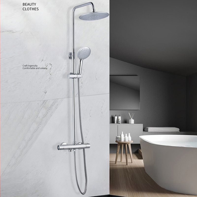 Ντους βρύση με θερμοστάτη ρύθμισης θερμοκρασίας, κρυφή εγκατάσταση, ανοξείδωτος χάλυβας με χρωμιωμένη επίστρωση, μοντέλο GY3, εύρος θερμοκρασίας 20–50°C