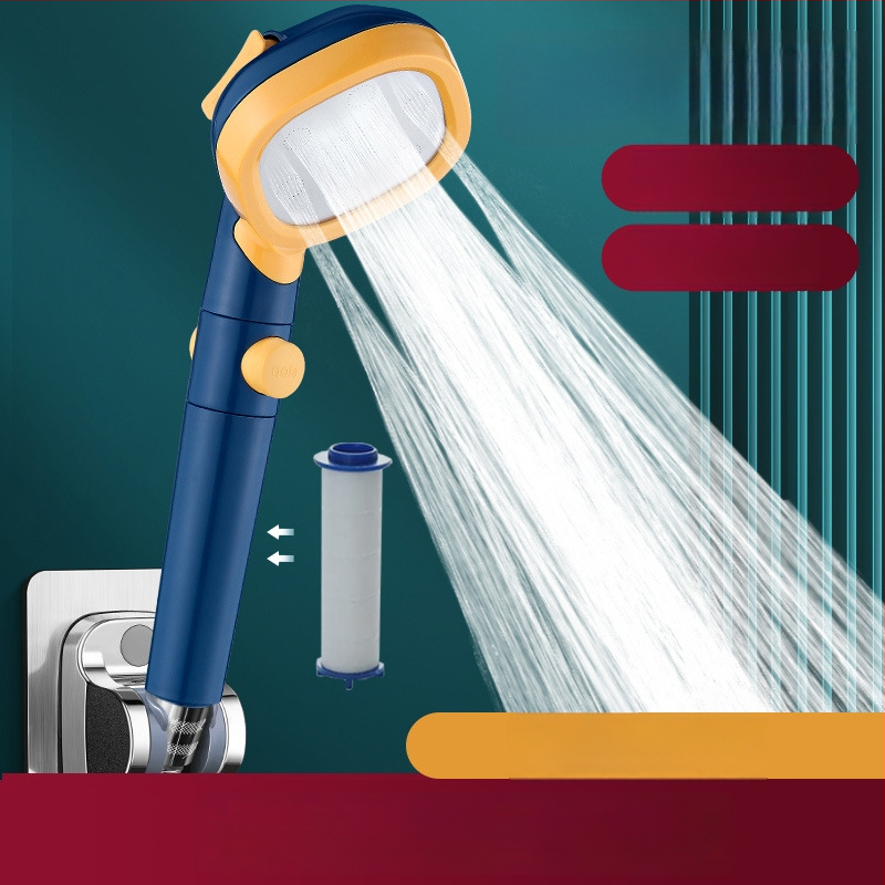 Κεφαλή ντους τετράγωνη, φορητή χειροκίνητη, με πίεση, λειτουργία βροχής – ABS, μοντέλο BNL-F02, σύνδεση με βίδες, 0–80°C, 0,03 MPa