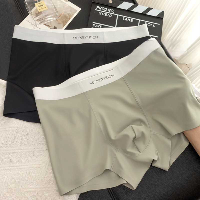 Férfi seamless boxer briefs – lélegző, antibakteriális, nylon kötött anyag, ágyéki bélés regenerált cellulóz rosttal, középmagas derék