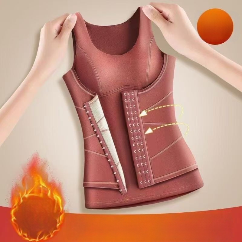 Vesta caldă din fleece dublu pe ambele fețe, cu cupe integrate pentru bust, pulover, model de conturare a corpului, 80–90% poliester