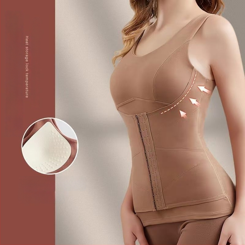 Vesta caldă din fleece dublu pe ambele fețe, cu cupe integrate pentru bust, pulover, model de conturare a corpului, 80–90% poliester