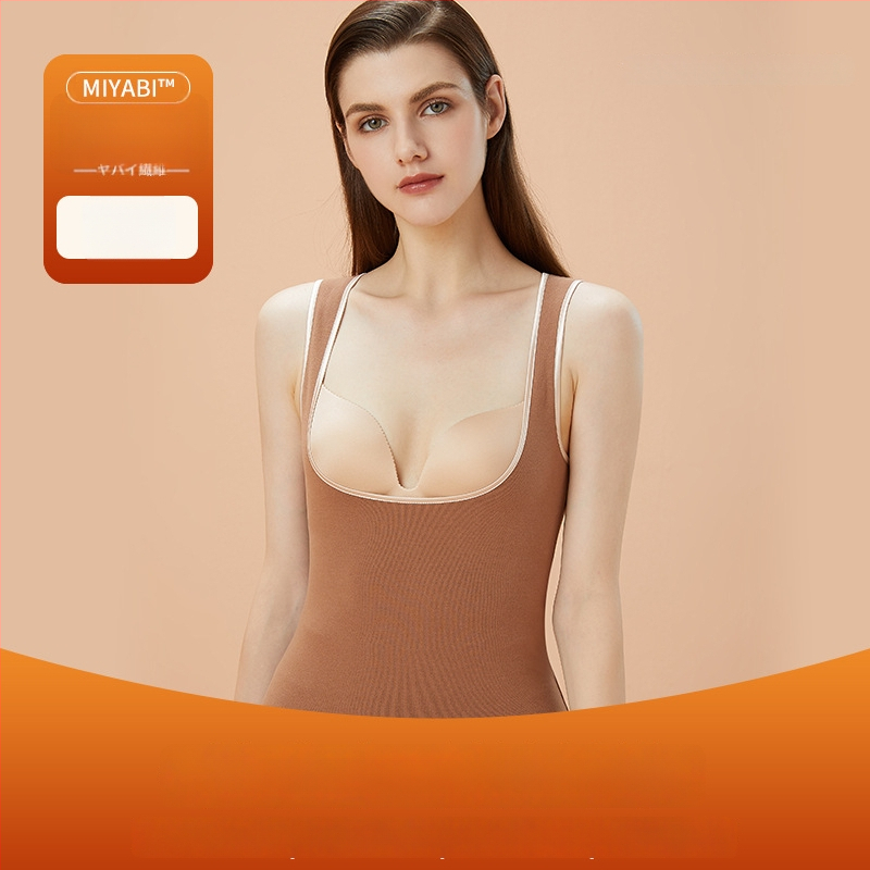 Vestă termică de alăptat pentru femei, căptușită cu fleece, cu sutien încorporat și pernă pentru sân, fără cusături, glugă, material acrilic