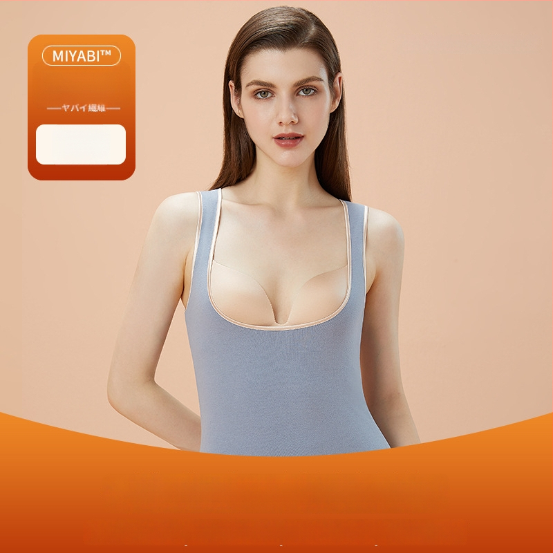 Vestă termică de alăptat pentru femei, căptușită cu fleece, cu sutien încorporat și pernă pentru sân, fără cusături, glugă, material acrilic