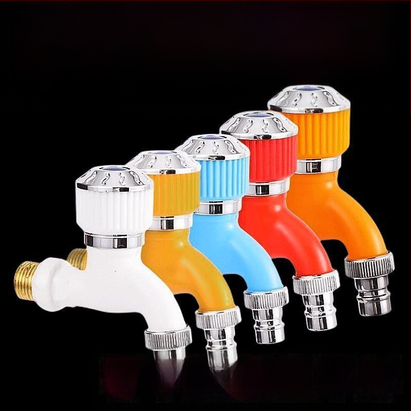 Vonkajšia anti‑mrazu bat s kruhovou rukoväťou pre práčku, mrazuvzdorná, hrubý dizajn, 4-bodový vstup/výstup, axiálny valcový jadrový ventil