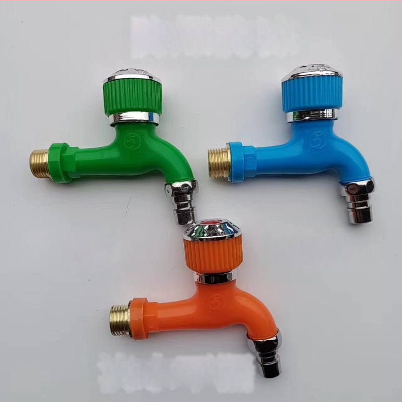 Vonkajšia anti‑mrazu bat s kruhovou rukoväťou pre práčku, mrazuvzdorná, hrubý dizajn, 4-bodový vstup/výstup, axiálny valcový jadrový ventil