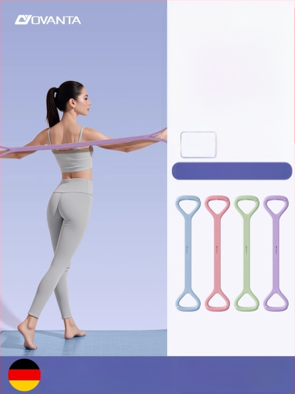 Figure-8 σιλικόνης ταινία αντίστασης – Ovanda Pull Exerciser, εκγύμναση πλάτης, άνοιγμα ώμων, ελαστική ταινία γιόγκα για οικιακή χρήση
