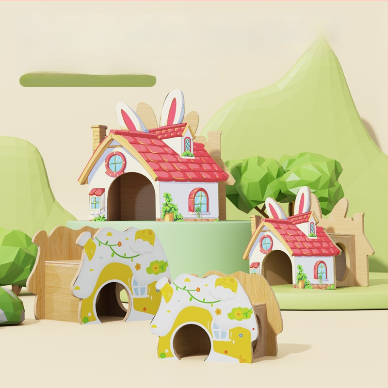 Ξύλινο σπιτάκι καταφύγιο για χάμστερ • Για χάμστερ • Υλικό: Ξύλο • Δεν είναι εισαγόμενο