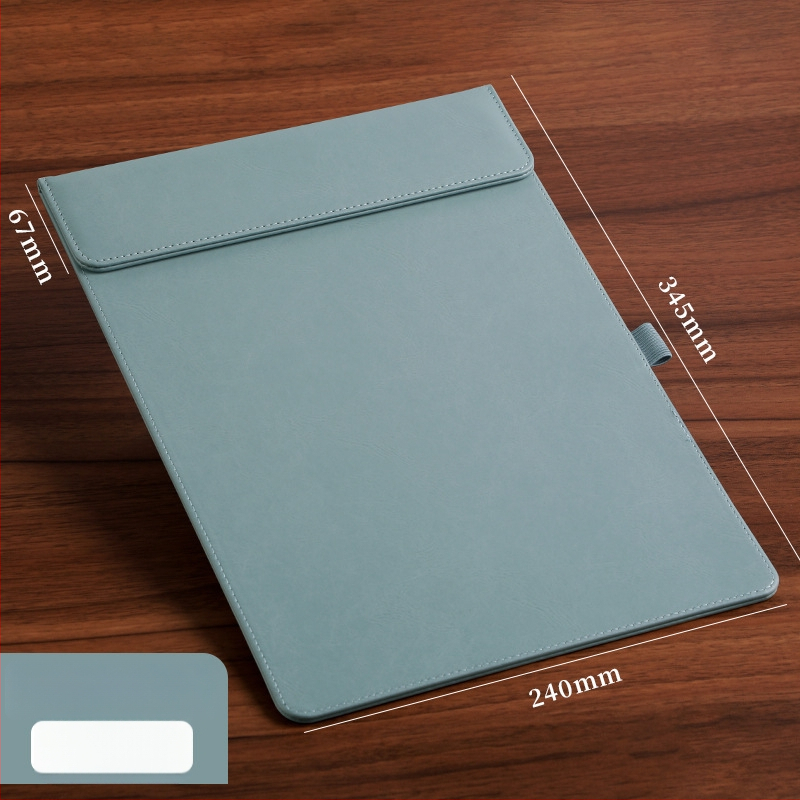 Bőr mágneses mappa A4-es fogóval, 5 mm lemezzel és logónyomtatással – testre szabható