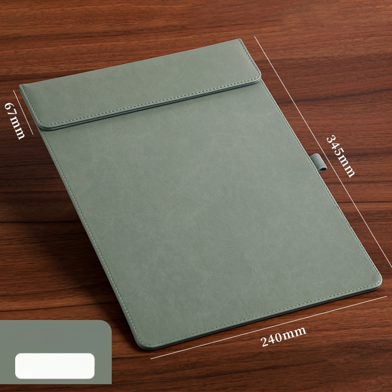 Bőr mágneses mappa A4-es fogóval, 5 mm lemezzel és logónyomtatással – testre szabható