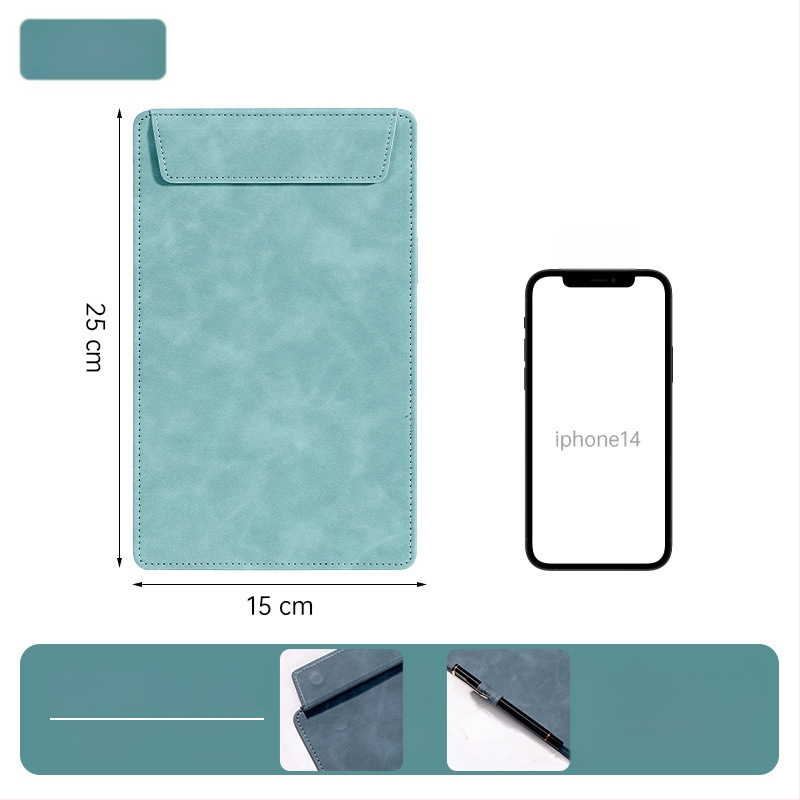 Bőr mágneses mappa A4-es fogóval, 5 mm lemezzel és logónyomtatással – testre szabható