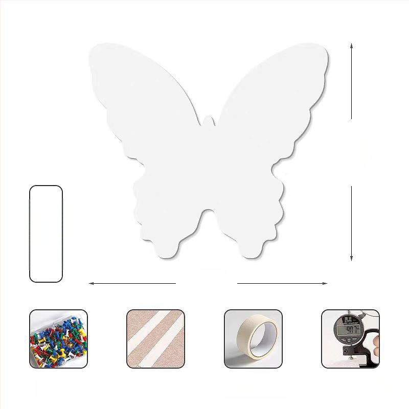 3D pillangó filc falpanel bejárathoz — dekoratív falidísz fotófal és TV-háttérhez (Anyag: poliészter rost; Funkciók: nedvességálló, molyok elleni, szennyeződés elleni, penészálló)