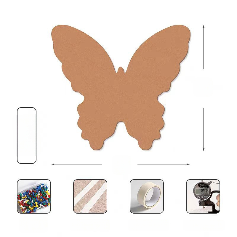 3D pillangó filc falpanel bejárathoz — dekoratív falidísz fotófal és TV-háttérhez (Anyag: poliészter rost; Funkciók: nedvességálló, molyok elleni, szennyeződés elleni, penészálló)