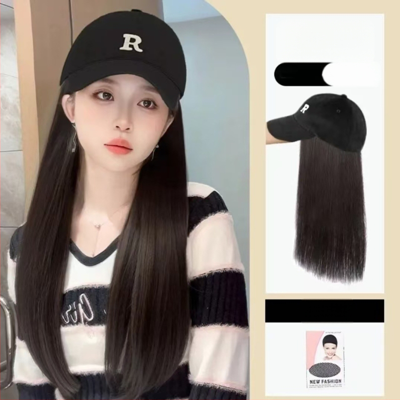 Kalapos paróka nőknek — hosszú göndör haj, természetes hatás, fehérje selyem anyag, frufru nélkül, sapkával integrált paróka, nem festhető és nem dauerolható, minden bőrtónushoz illeszkedik