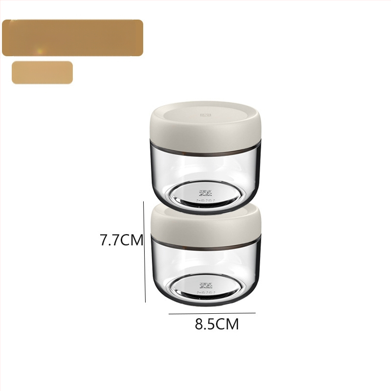 Стъклени запечатани буркани за съхранение на храна, кръгла форма, до 300 мл, модерен минималистичен стил.