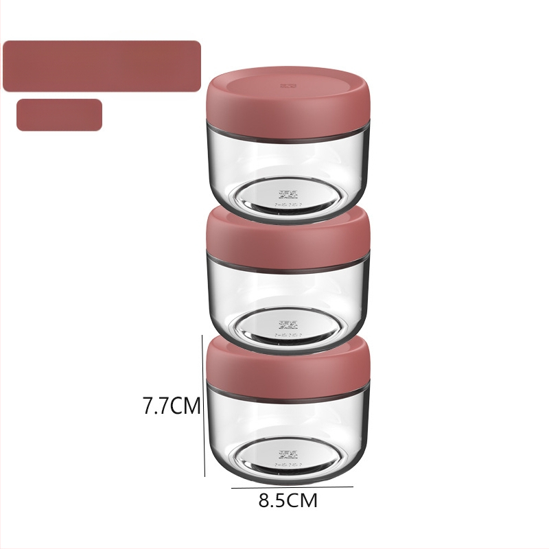Стъклени запечатани буркани за съхранение на храна, кръгла форма, до 300 мл, модерен минималистичен стил.