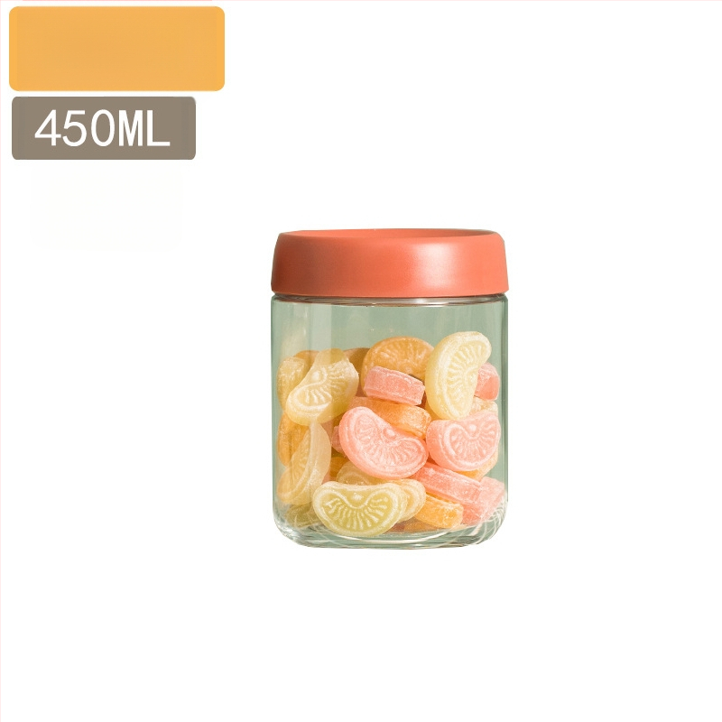 Стъклени запечатани буркани за съхранение на храна, кръгла форма, до 300 мл, модерен минималистичен стил.