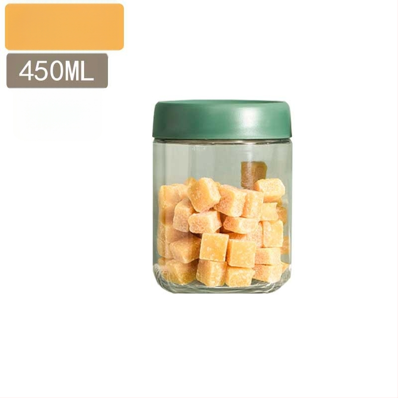 Стъклени запечатани буркани за съхранение на храна, кръгла форма, до 300 мл, модерен минималистичен стил.