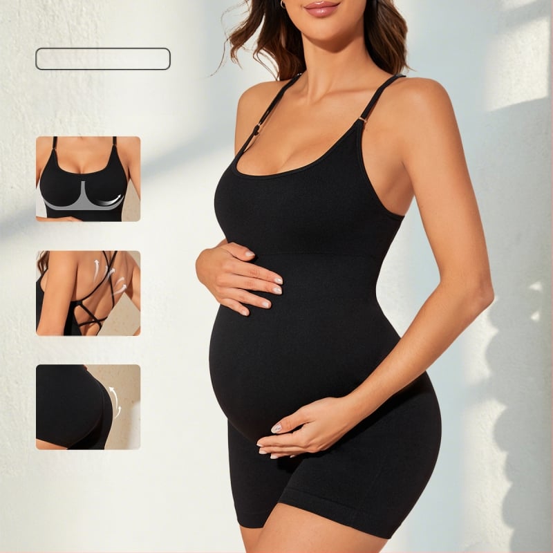 Body matern fără spate pentru sport și yoga, talie înaltă, ridicare a șoldurilor, uscare rapidă, material nylon-spandex, cu bureți detașabili pentru bust