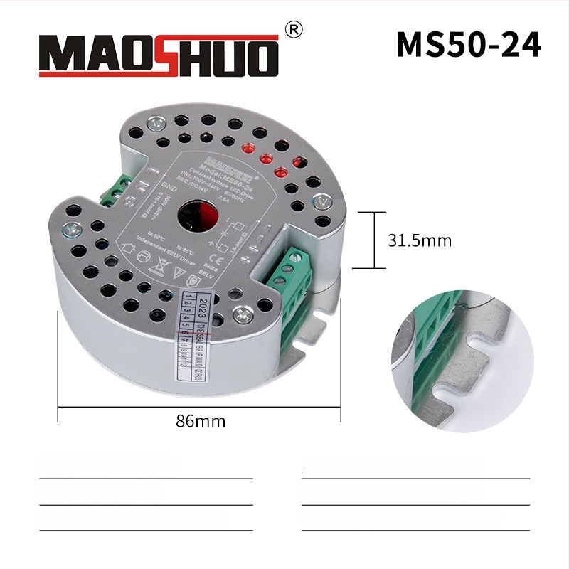 24V LED лентово захранване, с превключване, IP20, ефективност 92%